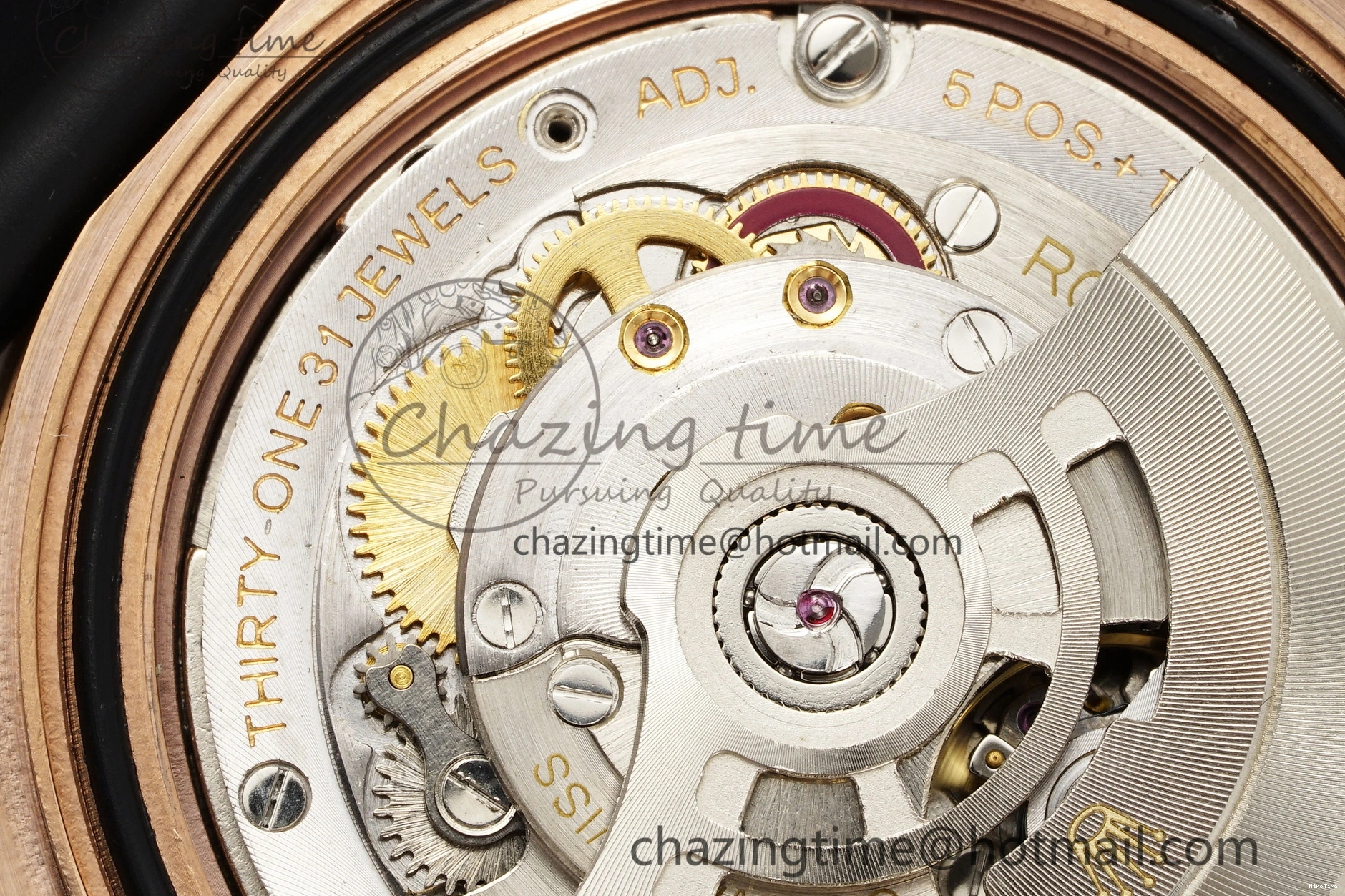 MiroTime 0213 RelaxedFit Yacht-Master 126655 RG APSF Best Edition Black Dial on Black Rubber Strap A 1949